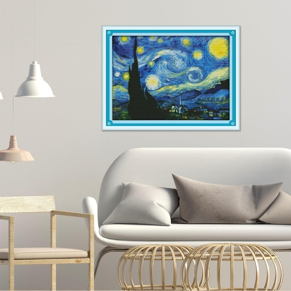 Maydear Van Gogh The Starry Night Cross Stitch Kit New - Picture 4 of 6